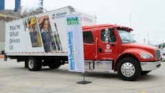 Attendees can explore 21 vehicles spanning Classes 2–8, including all-electric vans, trucks, and chassis, as well as internal combustion vehicles.