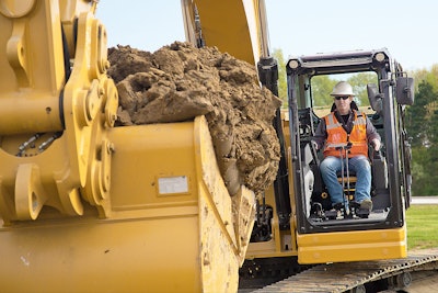 The Caterpillar 335 excavator.