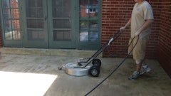Proper surface prep includes removing any coatings or impurities on the concrete slab as well as leveling and profiling the concrete so the overlay can bond with the surface.