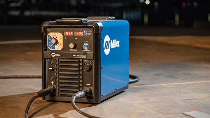 The XMT 400 ArcReach Multiprocess Welder features dedicated weld processes, like gas-shielded flux-cored, TIG, self-shielded flux-cored, stick and gouge, allowing operators to dial in their requirements for the job.