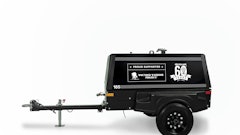 The donated WWP-themed Sullair Series 185 air compressor features hand-written messages of support and gratitude from Hitachi Global Air Power employees.